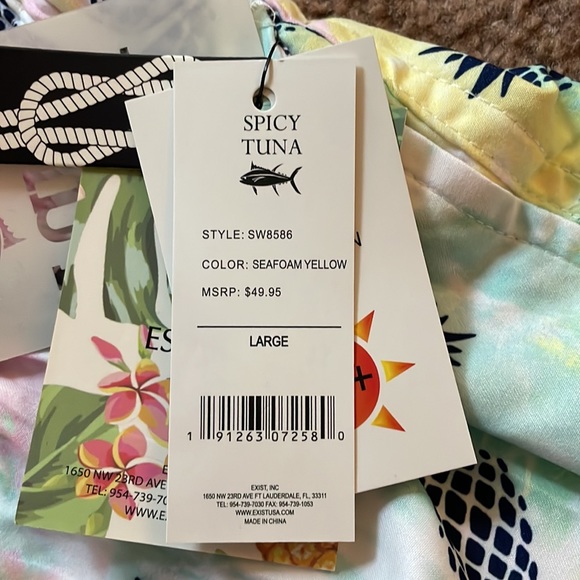 Spicy Tuna (Exist) Men’s Large Swimming Trunks - BRAND NEW - Picture 4 of 4